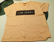 MAJICA BOJA BRESKVE S NATPISOM VEL. 158/164 - NOVO