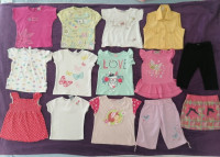 majice kratkih rukava, suknja, kratke hlače, tajice, veličina 92