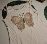 PAMUČNA MAJICA NA LEPTIRA VEL.164/170 ZA 12-14 GOD.