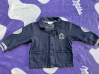 Plava majica na kopčanje s kragnom 92 / 98