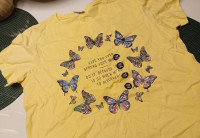 ŽUTA MAJICA NA LEPTIRIĆE VEL.158/164 - NOVO