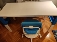 Radni stol i stolac za djecu (IKEA) (58 cm x 128cm