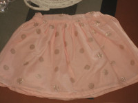 ROZA SUKNJICA S ZLATNIM ŠLJOKIČASTIM TOČKICAMA vel. 89/92/98