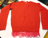 CRVENI PULOVER VEL. 158/164 - NOVO