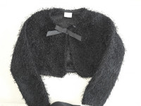 Zara crna čupava vesta, vel. 5-6