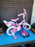 bicikl za djevojčice, Hello Kitty sa pomoćnim kotačima i kacigom