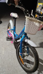 dječji bicikl 16 inch za djevojčice, zaštitna kaciga, pomoćni kotačići