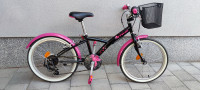 Dječji bicikl btwin pink crni za djevojčice