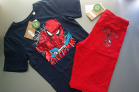 NOVO 140 C&A Marvel Spiderman lot majica i kratke hlače s etiketama