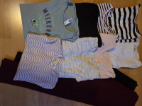 LOT 10 kom (8 majica & 2 tajice) vel 158-164