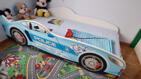 Dječji krevet policijski auto 160 x 80 - s podnicom i novim madracem
