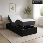 Električni podesivi okvir kreveta Crna 200 x 70 x 33,5 cm Čelik - Crna