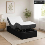 Električni podesivi okvir kreveta Crna 200 x 70 x 33,5 cm Čelik - Crna