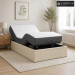 Električni podesivi okvir kreveta Krem 200 x 80 x 33,5 cm Čelik - Krem