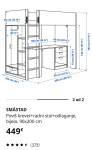 IKEA povišeni krevet s ormarom, radnim stolom i ladičarem