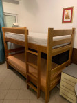 Hrastov masivni krevet na kat 90x200