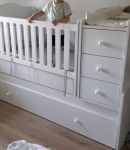 Krevetic 5u1, madrac i posteljina