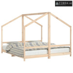 Okvir za dječji krevet 2x(90x200) cm od masivne borovine - Prirodna 2