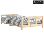 Okvir za dječji krevet 90 x 200 cm od masivne borovine - Prirodna 90 x