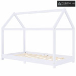 Okvir za dječji krevet od masivne borovine bijeli 80 x 160 cm - Bijela
