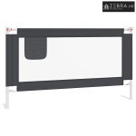 Sigurnosna ograda za dječji krevet tamnosiva 150x25 cm tkanina - Tamno
