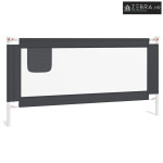 Sigurnosna ograda za dječji krevet tamnosiva 180x25 cm tkanina - Tamno