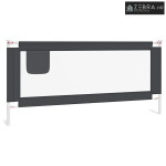 Sigurnosna ograda za dječji krevet tamnosiva 200x25 cm tkanina - Tamno