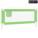 Sigurnosna ograda za dječji krevet zelena 190 x 25 cm tkanina - Zelena