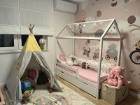 Dječiji krevetić kućica 180x80 cm + madrac