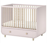 MYLLRA, Krevetić s ladicom, blijedo roza, 60x120 cm