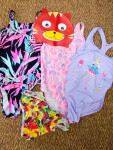 Set kupaćih kostima za djevojčice 122/128+ kapica
