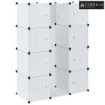Modularni ormarić s 9 odjeljaka 109x36,5x143 cm bijeli - Bijela 9 odje