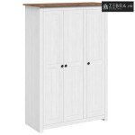 Ormar od borovine s 3 vrata bijeli 118 x 50 x 171,5 cm Panama - Bijela
