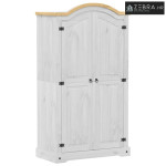 Ormar Corona 102 x 52 x 186 cm od masivne borovine - Bijela
