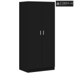 Ormar crni 80 x 52 x 180 cm od konstruiranog drva