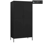 Ormar crni 90 x 50 x 180 cm čelični - Crna
