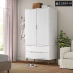 Ormar MOLDE bijeli 90 x 55 x 175 cm od masivne borovine - Bijela 1 1