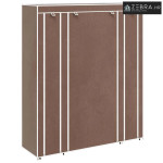 Ormar od Tkanine s Pregradama i Šipkama 45 x 150 x 176 cm Smeđi - Smeđ