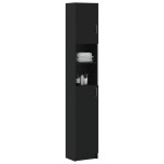 vidaXL Kupaonski ormarić crni 32 x 25,5 x 190 od konstruiranog （80287）