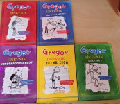 Gregorov dnevnik/Diary of the Wimpy Kid set od 5 knjiga
