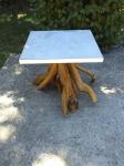 Ručno rađeni unikatni stolić od drenova drveta
