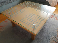 Stol drveni - sa sigurnosnim staklom 10mm - 85cm širina