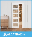 Klizna džepna vrata, 915 x 2035 mm, 5-Lite jednokrilna klizna vrata od