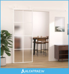 Klizna vrata od mutnog stakla ESG i aluminija 76x205 cm bijela - NOVO