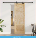 Klizna vrata ORKDAL Prirodna 73,5 x 211 cm Masivna borovina - NOVO