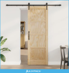 Klizna vrata ORKDAL Prirodna i crna 73,5 x 211 cm - NOVO