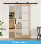 Klizna vrata ORKDAL Prirodna i crna 93 x 202 cm - NOVO