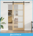 Klizna vrata ORKDAL Prirodna i crna 93 x 211 cm - NOVO