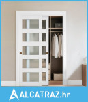 Klizna vrata ormara, 1219 mm (dvostruka 635 mm) x 2032 mm, 5-Lite kliz