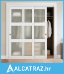 Klizna vrata ormara, 1829 mm (dvostruka 940 mm) x 2032 mm, 3-Lite kliz